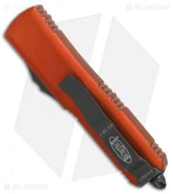 Microtech UTX-85 S/E OTF Automatic Knife Orange (3.125" Black Serr) 231-2OR -Microtech Microtech UTX 85 SE orange black serr 231 2OR BHQ 69048 er side