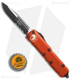 Microtech UTX-85 S/E OTF Automatic Knife Orange (3.125" Black Serr) 231-2OR -Microtech Microtech UTX 85 SE orange black serr 231 2OR BHQ 69048 er size