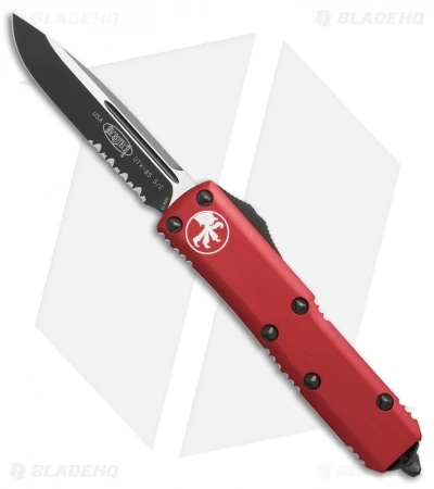 Microtech UTX-85 S/E OTF Automatic Knife Red (3.125" Black Serr) 231-2RD 3 Microtech UTX-85 S/E OTF Automatic Knife Red (3.125" Black Serr) 231-2RD