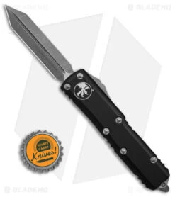 Microtech UTX-85 Spartan OTF Automatic Knife Black (3.1" Apocalyptic) -Microtech Microtech UTX 85 Spartan OTF AK Black 3in Apocalyptic BHQ 178482 td size