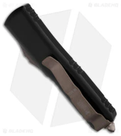 Microtech UTX-85 Spartan OTF Automatic Knife Black (3.1" Bronze Apocalyptic) -Microtech Microtech UTX 85 Spartan OTF AK Black 3in Bronze Apocalyptic BHQ 175684 td side
