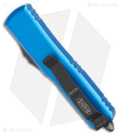 Microtech UTX-85 Spartan OTF Automatic Knife Blue (3.1" Black) 230-1 BL -Microtech Microtech UTX 85 Spartan OTF Auto Blue Sandard BHQ 174872 jr side