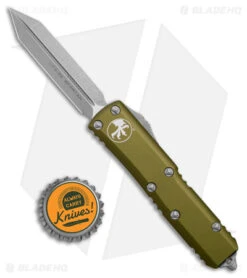 Microtech UTX-85 Spartan OTF Automatic Knife OD Green (3.1" Apocalyptic) -Microtech Microtech UTX 85 Spartan OTF Auto OD Green Apocalyptic BHQ 176952 jr bottlecap