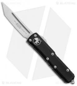 Microtech UTX-85 T/E Tanto OTF Automatic Knife Black Aluminum (3.1" Satin) 233-4