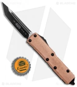 Microtech UTX-85 T/E OTF Automatic Knife Copper (3.125" Black) 233-1CP -Microtech Microtech UTX 85 TE OTF Auto Copper Black 233 1CP BHQ 96658 jr bottlecap