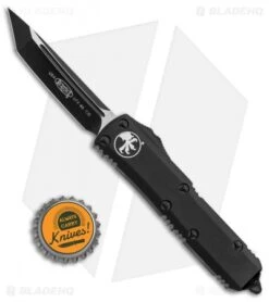 Microtech UTX-85 T/E OTF Automatic Knife Tactical (3.125" Black) 233-1T -Microtech Microtech UTX 85 TE OTF Auto Tactical Black 233 1T BHQ 83973 jr bottlecap 1