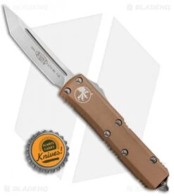 Microtech UTX-85 T/E OTF Automatic Knife Tan (3.125" Satin) 233-4TA -Microtech Microtech UTX 85 TE OTF Auto Tan Satin 233 4TA BHQ 85086 jr bottlecap 1