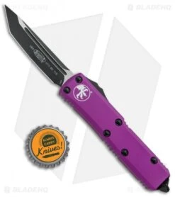 Microtech UTX-85 T/E OTF Automatic Knife Violet (3.125" Black) 233-1VI -Microtech Microtech UTX 85 TE OTF Auto Violet Black 233 1VI BHQ 93394 jr bottlecap