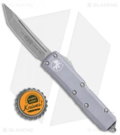 Microtech UTX-85 T/E Stonewash Standard Gray 233-10GY -Microtech Microtech UTX 85 TE SW Gray 233 10GY BHQ 112161 jr bottlecap 1