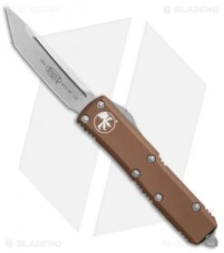 Microtech UTX-85 T/E OTF Automatic Knife Tan (3.125" Stonewash) 233-10TA