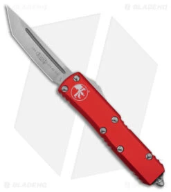 Microtech UTX-85 T/E OTF Automatic Knife Red Aluminum (3.15" Satin) 233-4 RD