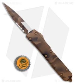 Microtech Ultratech Bayonet OTF Automatic Knife Coyote Camo (3.4" Camo Serr) -Microtech Microtech Ultratech Bayo OTF Auto Coyote Camo Camo Serr BHQ 177323 jr bottlecap