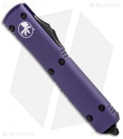 Microtech Ultratech Bayonet OTF Automatic Purple (3.4" Black) -Microtech Microtech Ultratech Bayo OTF Auto Purple Black 120 1PU BHQ 13559 jr spine