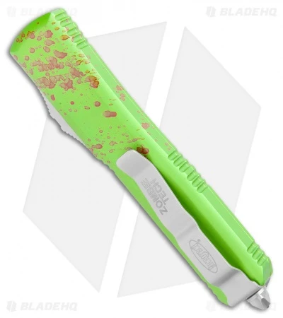 Microtech Ultratech Bayonet OTF Automatic Knife Zombie CC (3.4" Stonewash Serr) 5 Microtech Ultratech Bayonet OTF Automatic Knife Zombie CC (3.4" Stonewash Serr) - Image 3