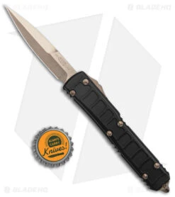 Microtech Ultratech II Bayonet Signature Series OTF Auto Knife (3.4" Bronze) -Microtech Microtech Ultratech Bayo SS OTF Black Bronze BHQ 139144 jr bottlecap