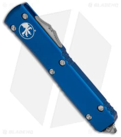 Microtech Ultratech Bayonet OTF Automatic Knife Blue CC (3.4" SW) 120-10BL -Microtech Microtech Ultratech Bayonet OTF Automatic Knife Blue 3in SW BHQ 25464 td spine
