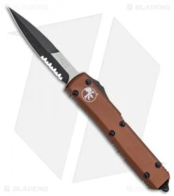 Microtech Ultratech Bayonet OTF Automatic Knife Tan (3.4" Black Serr) 120-2TA