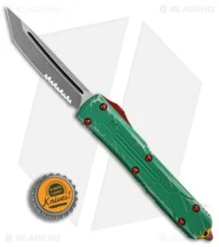 Microtech Ultratech Bounty Hunter OTF Automatic Knife (3.4" Apocalyptic Serr) -Microtech Microtech Ultratech Bounty Hunter Apocalyptic Serr BHQ 84611 er bottlecap
