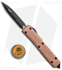 Microtech Copper Top Ultratech D/E OTF Automatic Knife (3.4" Black) -Microtech Microtech Ultratech Copper Top DE OTF Auto BHQ 91667 jr bottlecap