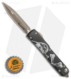 Microtech Ultratech D/E OTF Auto Knife Death Card Right (Bronze Apocalyptic) -Microtech Microtech Ultratech D E OTF Auto Knife Death Card Right Bronze Apocalyptic 122 13DC BHQ 50101 LS Bottlecap
