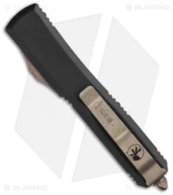 Microtech Ultratech D/E OTF Auto Knife Death Card Right (Bronze Apocalyptic) -Microtech Microtech Ultratech D E OTF Auto Knife Death Card Right Bronze Apocalyptic 122 13DC BHQ 50101 LS Side