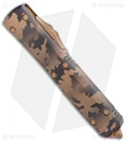 Microtech Signature Series Ultratech D/E OTF Auto Knife CC (3.4" Coyote Camo) -Microtech Microtech Ultratech D E OTF Automatic Knife CC 3.4 Coyote Camo 122 1CC BHQ 116998 LS Spine