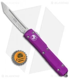 Microtech Ultratech T/E OTF Automatic Knife Violet (3.4" Satin Serr) 123-5VI 9 Microtech Ultratech T/E OTF Automatic Knife Violet (3.4" Satin Serr) 123-5VI -Microtech Microtech Ultratech DA OTF Tanto Auto Violet Satin Serr 123 5VI BHQ 93001 jr bottlecap