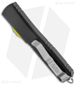 Microtech MagnaCut Ultratech D/E OTF Automatic Knife (3.4" Stonewash) -Microtech Microtech Ultratech DE MagnaCut OTF Auto SW BHQ 174370 jr side