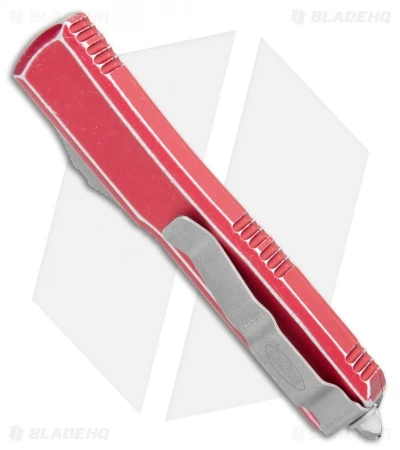 Microtech Ultratech D/E OTF Automatic Knife Distressed Red (3.4" SW Full Serr) 5 Microtech Ultratech D/E OTF Automatic Knife Distressed Red (3.4" SW Full Serr) - Image 3