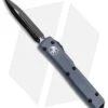 Microtech Ultratech D/E OTF Automatic Knife Gray CC (3.4" Black) 122-1GY -Microtech Microtech Ultratech DE OTF Auto Gray CC Black 122 1GY BHQ 51902 jr