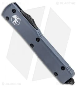 Microtech Ultratech D/E OTF Automatic Knife Gray CC (3.4" Black) 122-1GY -Microtech Microtech Ultratech DE OTF Auto Gray CC Black 122 1GY BHQ 51902 jr spine