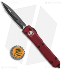 Microtech Ultratech D/E OTF Automatic Knife CC Merlot Red (3.4" Black) 122-1MR -Microtech Microtech Ultratech DE OTF Auto Merlot Red CC Black 122 1MR BHQ 104921 jr bottlecap