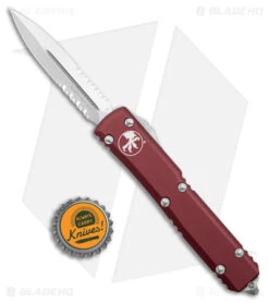 Microtech Ultratech D/E OTF Automatic Knife Merlot (3.4" Stonewash Serr) 9 Microtech Ultratech D/E OTF Automatic Knife Merlot (3.4" Stonewash Serr) -Microtech Microtech Ultratech DE OTF Auto Merlot SW Serr BHQ 176531 jr bottlecap
