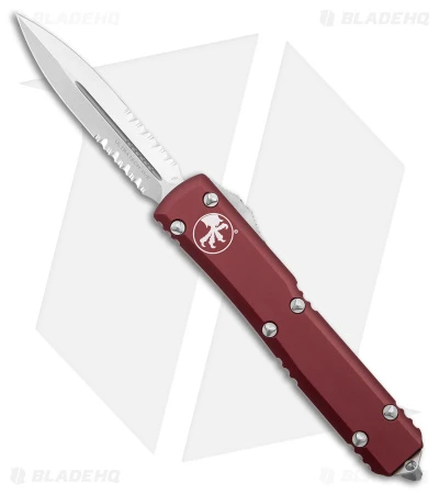 Microtech Ultratech D/E OTF Automatic Knife Merlot (3.4" Stonewash Serr) 3 Microtech Ultratech D/E OTF Automatic Knife Merlot (3.4" Stonewash Serr)