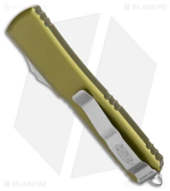 Microtech Ultratech D/E OTF Automatic Knife OD Green CC (3.4" SW Serr) 122-11OD 8 Microtech Ultratech D/E OTF Automatic Knife OD Green CC (3.4" SW Serr) 122-11OD -Microtech Microtech Ultratech DE OTF Auto OD Green CC SW Serr BHQ 26210 jr side