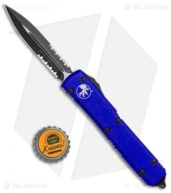 Microtech Ultratech D/E OTF Automatic Knife Purple CC (3.4" Black Serr) 122-2PU -Microtech Microtech Ultratech DE OTF Auto Purple CC Black Serr 122 2PU BHQ 51906 jr bottlecap 1