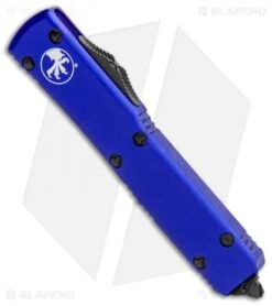 Microtech Ultratech D/E OTF Automatic Knife Purple CC (3.4" Black Serr) 122-2PU -Microtech Microtech Ultratech DE OTF Auto Purple CC Black Serr 122 2PU BHQ 51906 jr spine 1