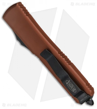 Microtech Ultratech D/E OTF Automatic Knife Tan CC (3.4" Black Full Serr) 5 Microtech Ultratech D/E OTF Automatic Knife Tan CC (3.4" Black Full Serr) - Image 3