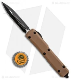 Microtech Ultratech D/E OTF Automatic Knife Tan G-10 (3.4" Black) 122-1GTTA -Microtech Microtech Ultratech DE OTF Auto Tan G 10 Black 122 1GTTA BHQ 84504 jr bottlecap 1
