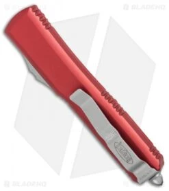 Microtech Ultratech D/E OTF Automatic Knife Red CC (3.4" Satin) 8 Microtech Ultratech D/E OTF Automatic Knife Red CC (3.4" Satin) -Microtech Microtech Ultratech DE red CC satin BHQ 24810 er side