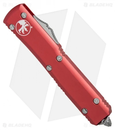 Microtech Ultratech D/E OTF Automatic Knife Red CC (3.4" Satin) 4 Microtech Ultratech D/E OTF Automatic Knife Red CC (3.4" Satin) - Image 2