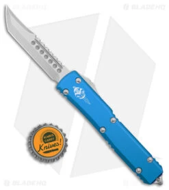 Microtech Ultratech Hellhound Tanto OTF Automatic Knife Blue (3.4" SW) -Microtech Microtech Ultratech Hellhound Signature Series OTF Auto Blue Tanto SW BHQ 176872 jr bottlecap