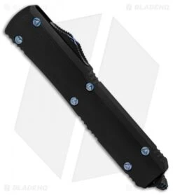 Microtech Ultratech Hellhound Tanto OTF Automatic Knife Black G-10 W/ Blue HW -Microtech Microtech Ultratech Hellhound Tanto Black G10 Blue HW BHQ 89364 er spine