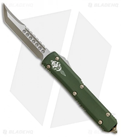 Microtech Ultratech Hellhound Tanto OTF Automatic OD Green (3.4" Bronze SW) 3 Microtech Ultratech Hellhound Tanto OTF Automatic OD Green (3.4" Bronze SW)