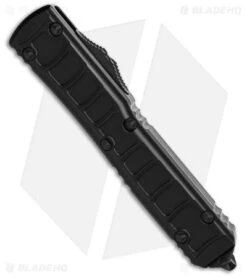 Microtech Ultratech II OTF Knife Tanto Step Side Black Aluminum (3.4" Black) -Microtech Microtech Ultratech II OTF Knife Tanto Step Side Black Aluminum 3in Black BHQ 142702 td spine