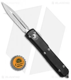 Microtech Ultratech OTF D/E Automatic Knife CC (3.4" Stonewash Serr) 122-11 -Microtech Microtech Ultratech OTF D E Automatic Knife CC 3.4in Stonewash Serr 122 11 BHQ 52158 LS Bottlecap jr