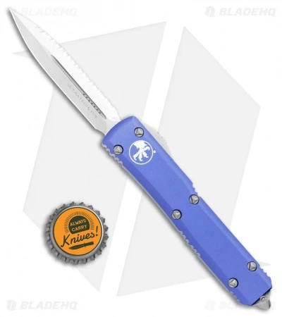 Microtech Ultratech OTF D/E Automatic Knife (3.4" Stonewash Full Serr) 122-12PU 6 Microtech Ultratech OTF D/E Automatic Knife (3.4" Stonewash Full Serr) 122-12PU - Image 4