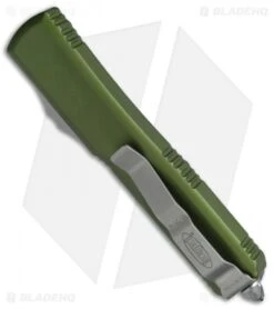 Microtech Ultratech D/E OTF Automatic Knife OD Green CC (3.4" Stonewash) -Microtech Microtech Ultratech OTF DE OD Green SW 122 10CCOD BHQ 51901 jr side