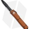 Microtech Ultratech D/E OTF Automatic Knife CC Orange (3.4" Black Serr) -Microtech Microtech Ultratech OTF DE Orange Black Serr 122 2CCOR BHQ 51905 jr 1