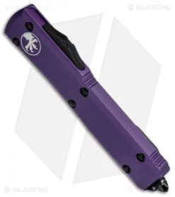 Microtech Ultratech D/E OTF Automatic Knife CC Purple (3.4" Black) -Microtech Microtech Ultratech OTF DE Purple Black 122 1CCPU BHQ 51904 jr spine